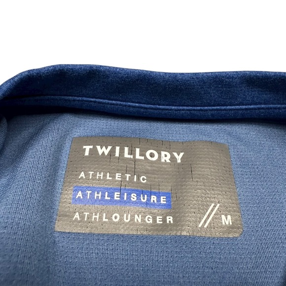 Twillory Henley Shirt Medium Blue Athletic Athleisure Performance Preppy Casual - Picture 2 of 6
